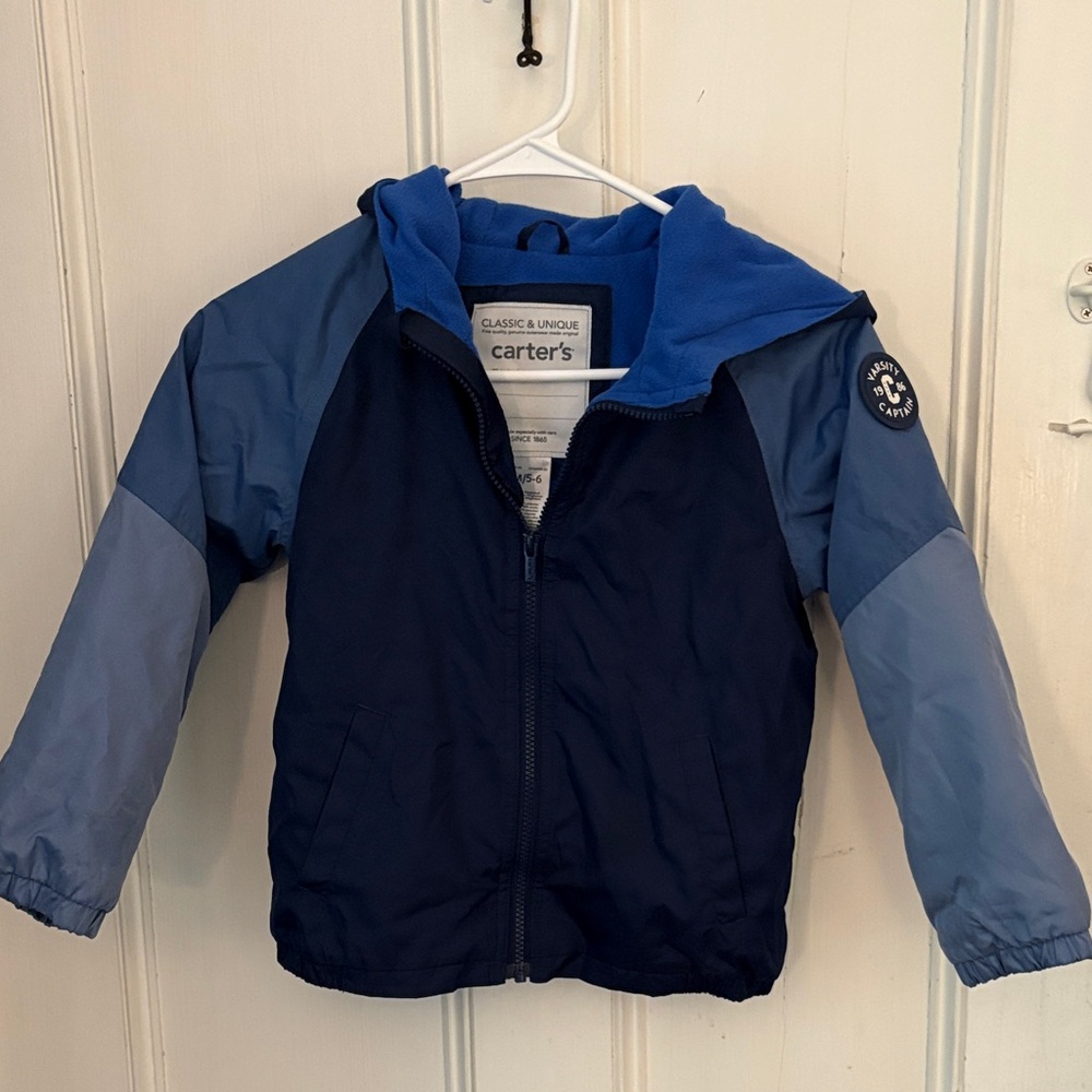 Carter's Two-Tone Blue Kids Puffer Jacket Med 5/6